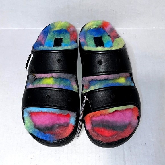 New Crocs Classic Cozzzy Spray Dye Sandal Fuzzy Slipper Unisex Men’s 12 Women 14 main image 10
